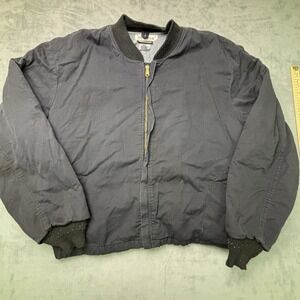 Workrite FR Jacket  Mens 3XL Full Zip Insulated Coat Work Wear Quilted Blue HRC3